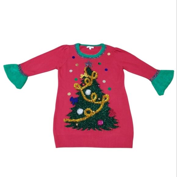 Women's Celebrate Together  Crewneck Tree Tunic Ugly Christmas Sweater size XL - Picture 14 of 15